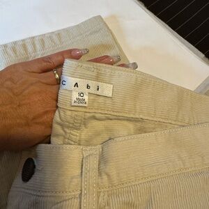 Cabi cream corduroy pants